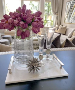 Inspire Me! Home Decor Rhinestone Detailed Glass Vase (2 Sizes)