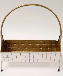 Inspire Me! Home Decor Indoor/Outdoor Gold And White Planters (2 Sizes) 9 Inspire Me! Home Decor Indoor/Outdoor Gold And White Planters (2 Sizes)