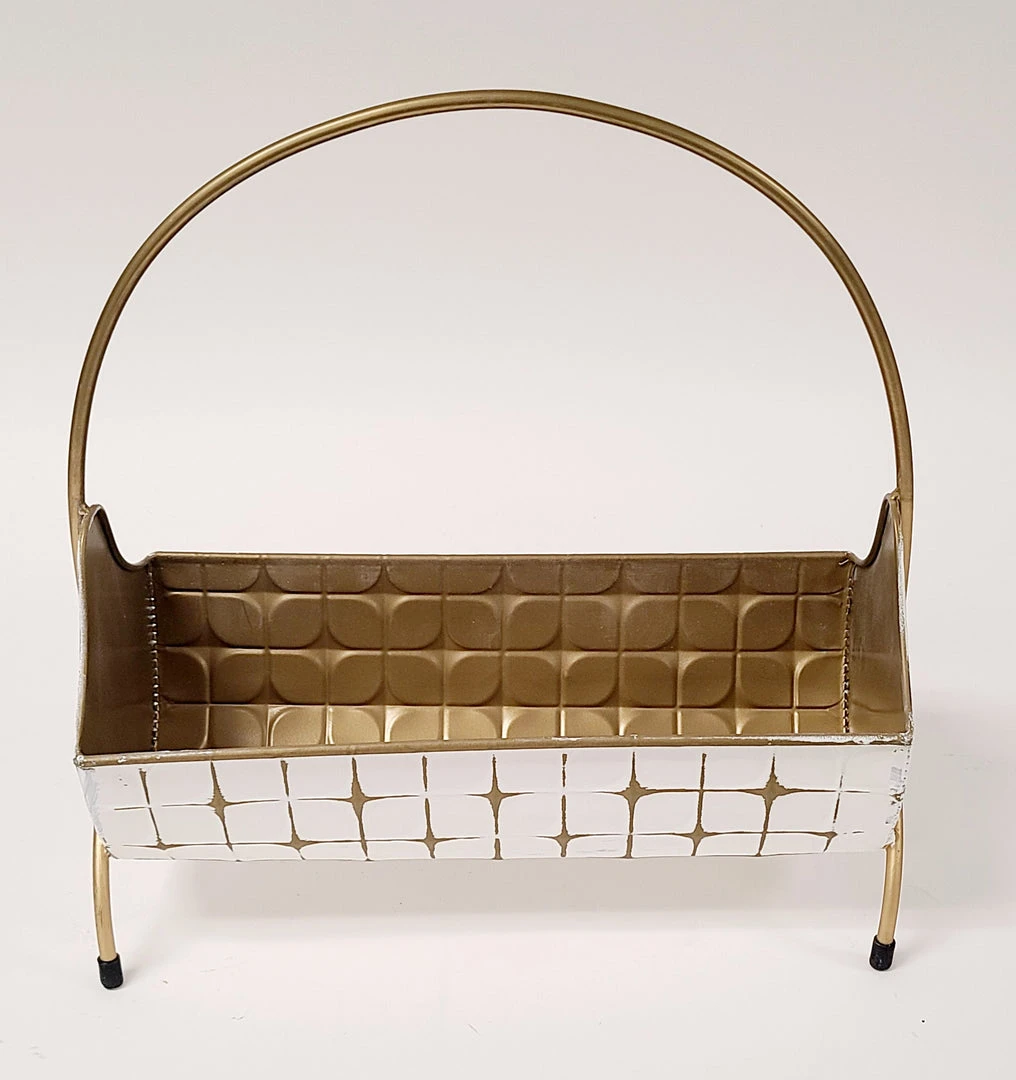 Inspire Me! Home Decor Indoor/Outdoor Gold And White Planters (2 Sizes) 6 Inspire Me! Home Decor Indoor/Outdoor Gold And White Planters (2 Sizes)