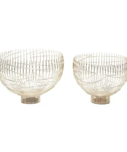 Inspire Me! Home Decor Oversized Gold Wire Bowls (Set Of 2)