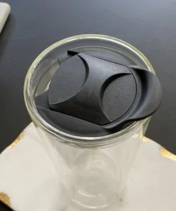 Inspire Me! Home Decor Double Wall Clear Glass Travel Mug