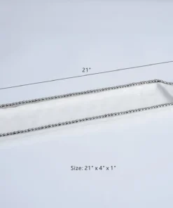 Inspire Me! Home Decor Long Silver And White Beaded Tray 13 Inspire Me! Home Decor Long Silver And White Beaded Tray