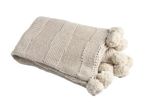 Inspire Me! Home Decor Knit Pom Pom Throw (2 Colors) 6 Inspire Me! Home Decor Knit Pom Pom Throw (2 Colors)