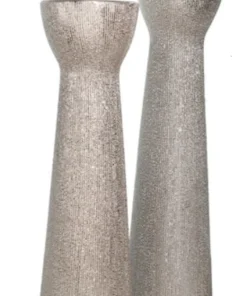 Inspire Me! Home Decor Set Of 2 Ceramic Beaded Candle Holders (2 Colors)