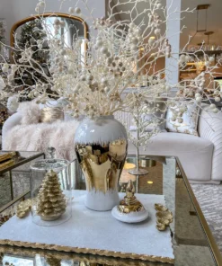 Inspire Me! Home Decor White And Gold Ginger Jar (3 Sizes)