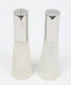 Inspire Me! Home Decor Set Of 2 Marble Salt & Pepper Shakers (2 Colors)