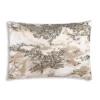 Cloud9d Amal - Ivory/Beige Pillow W/ Gold And Silver Print - 20" X 14"