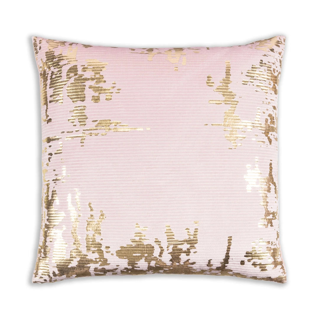 Cloud9d Asra - Mauve Velvet Pillow W/ Shiny Gold Foil Print - 20" X 20" PILLOWS, RUGS, & THROWS 3 Cloud9d Asra - Mauve Velvet Pillow W/ Shiny Gold Foil Print - 20" X 20" PILLOWS, RUGS, & THROWS