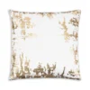 Cloud9d PILLOWS, RUGS, & THROWS Asra - White Velvet Pillow W/ Shiny Gold Foil Print - 20" X 20"