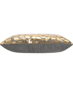 Cloud9d PILLOWS, RUGS, & THROWS Becca Charcoal Gold Pillow - 20" X 20"