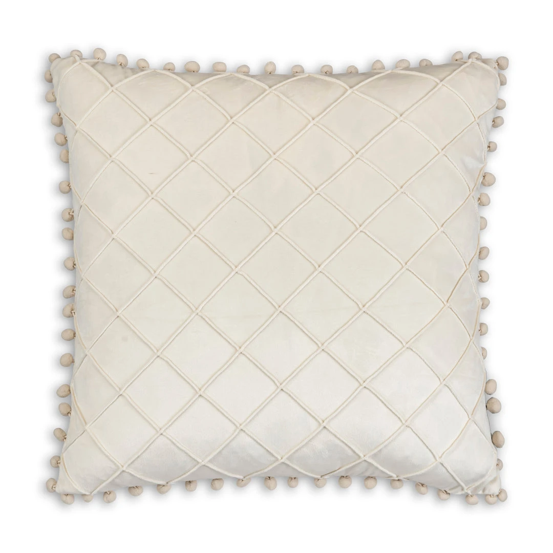 Cloud9d Diamond Beige Pillow - 20" X 20" PILLOWS, RUGS, & THROWS 3 Cloud9d Diamond Beige Pillow - 20" X 20" PILLOWS, RUGS, & THROWS