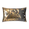 Cloud9d Elise Charcoal Gold Pillow - 14" X 20" PILLOWS, RUGS, & THROWS