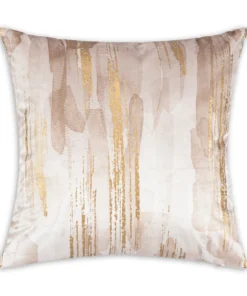 Cloud9d PILLOWS, RUGS, & THROWS Elise Ivory And Gold Pillow - 20" X 20"