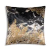 Cloud9d PILLOWS, RUGS, & THROWS Inaya - Abstract Digital Printed Velvet Pillow W/ Gold And Silver Foil - 22" X 22"