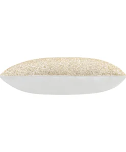 Cloud9d Lena - Ivory Velvet Pillow 5" Top Beaded In Gold Beadwork - 20" X 14"