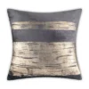 Cloud9d PILLOWS, RUGS, & THROWS Leyla - Charcoal Velvet Pillow W/ Hand Painted Gold Brushstrokes - 20" X 20"