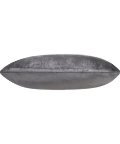 Cloud9d PILLOWS, RUGS, & THROWS Leyla - Charcoal Velvet Pillow W/ Hand Painted Gold Brushstrokes - 20" X 20"