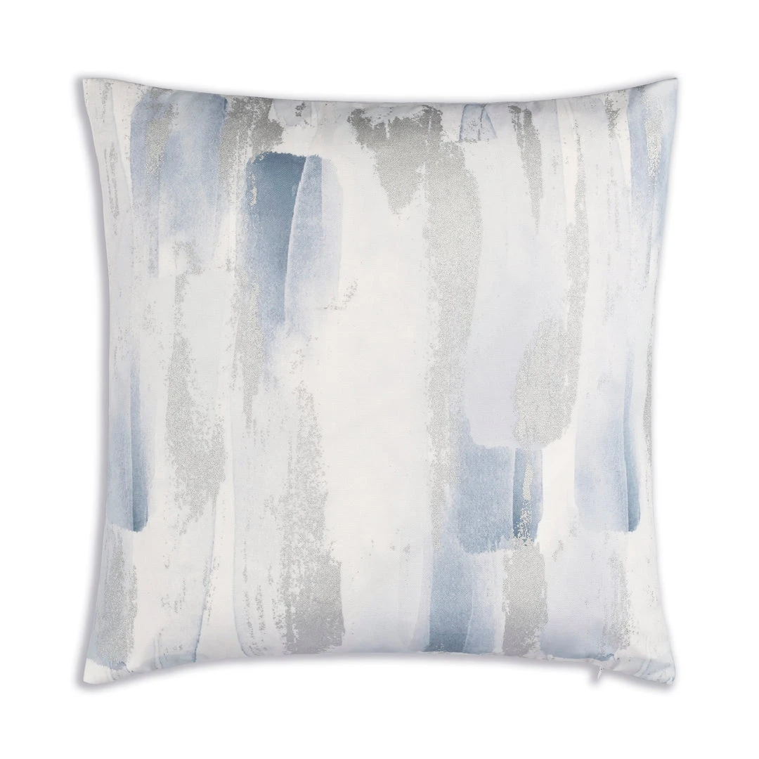 Cloud9d Isla - Digital Printed Outdoor Fabric Pillow In Greys W/ Silver Metallic Print - (2 Styles) - 18" X 18" PILLOWS, RUGS, & THROWS 3 Cloud9d Isla - Digital Printed Outdoor Fabric Pillow In Greys W/ Silver Metallic Print - (2 Styles) - 18" X 18" PILLOWS, RUGS, & THROWS