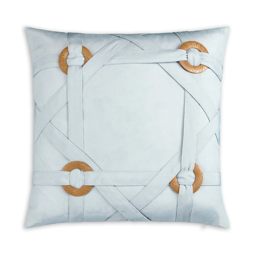 Cloud9d Outdoor Pillow W/ Wooden Rings (3 Colors) - 18" X 18" PILLOWS, RUGS, & THROWS 5 Cloud9d Outdoor Pillow W/ Wooden Rings (3 Colors) - 18" X 18" PILLOWS, RUGS, & THROWS