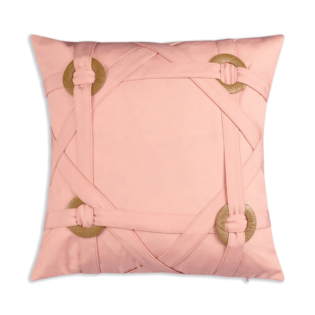 Cloud9d Outdoor Pillow W/ Wooden Rings (3 Colors) - 18" X 18" PILLOWS, RUGS, & THROWS 4 Cloud9d Outdoor Pillow W/ Wooden Rings (3 Colors) - 18" X 18" PILLOWS, RUGS, & THROWS