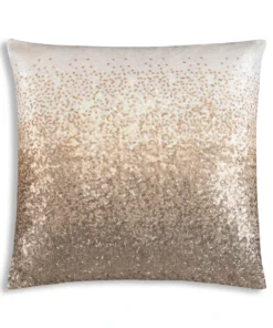 Cloud9d Ombre - Sequin Pillow In Ivory And Gold Sequins - 22" X 22"