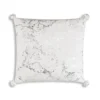 Cloud9d PILLOWS, RUGS, & THROWS Rami - Faux Fur Pillow W/ Silver Printing And Pom Pom Trim - 20" X 20"