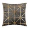 Cloud9d PILLOWS, RUGS, & THROWS Sera Charcoal Gold Pillow - 20" X 20"