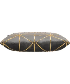 Cloud9d PILLOWS, RUGS, & THROWS Sera Charcoal Gold Pillow - 20" X 20"