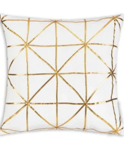 Cloud9d PILLOWS, RUGS, & THROWS Sera Ivory Gold Pillow - 20" X 20"