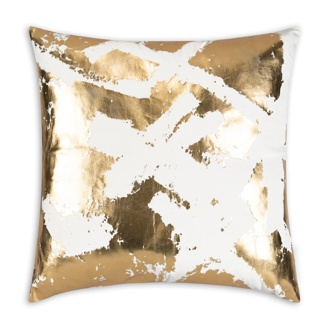Cloud9d Zara Ivory Gold Pillow - 22" X 22" 3 Cloud9d Zara Ivory Gold Pillow - 22" X 22"