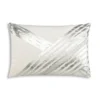 Cloud9d PILLOWS, RUGS, & THROWS Zara - Ivory Velvet Pillow W/ Abstract Silver Foil And Embroidery - 20" X 14"