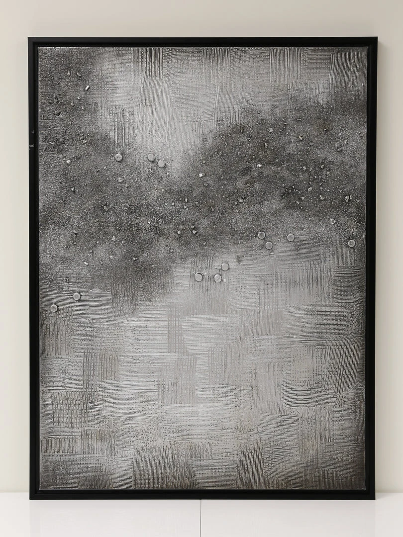 Inspire Me! Home Decor WALL ART & MIRRORS Silver Abstract Detailed Painting 4 Inspire Me! Home Decor WALL ART & MIRRORS Silver Abstract Detailed Painting