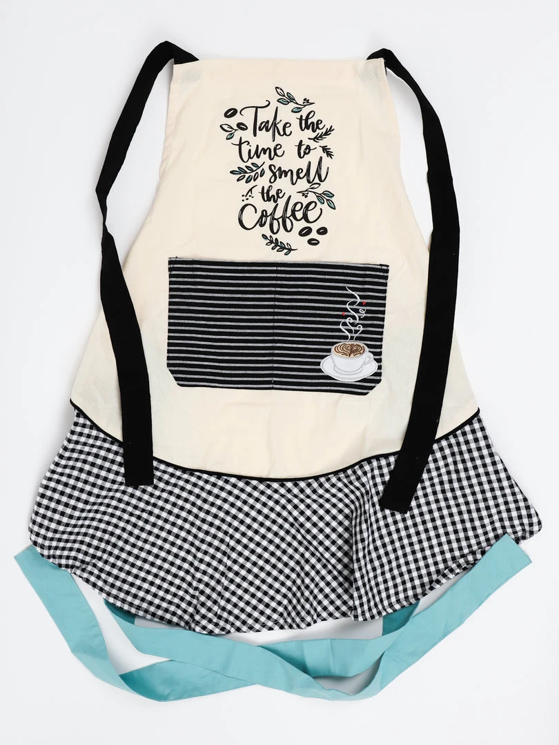 Inspire Me! Home Decor KITCHEN Coffee Time Apron 4 Inspire Me! Home Decor KITCHEN Coffee Time Apron