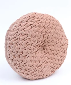 Inspire Me! Home Decor PILLOWS, RUGS, & THROWS Blush Woven Velvet Round Pillow