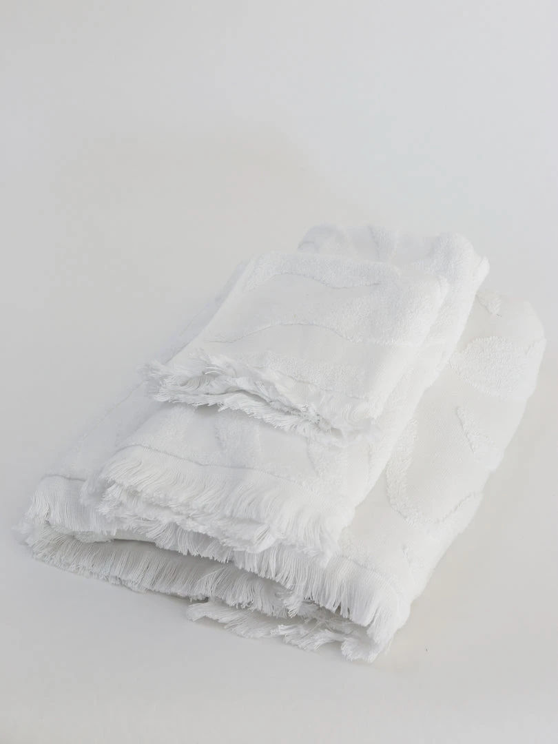 Inspire Me! Home Decor White Heathered Stripe Towel (3 Sizes) 4 Inspire Me! Home Decor White Heathered Stripe Towel (3 Sizes)