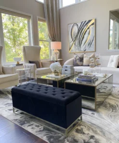 Inspire Me! Home Decor Jessica Storage Bench (2 Colors) Gold