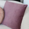 Inspire Me! Home Decor Mauve Velvet Pillow PILLOWS, RUGS, & THROWS