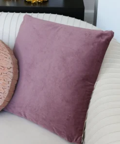 Inspire Me! Home Decor Mauve Velvet Pillow PILLOWS, RUGS, & THROWS