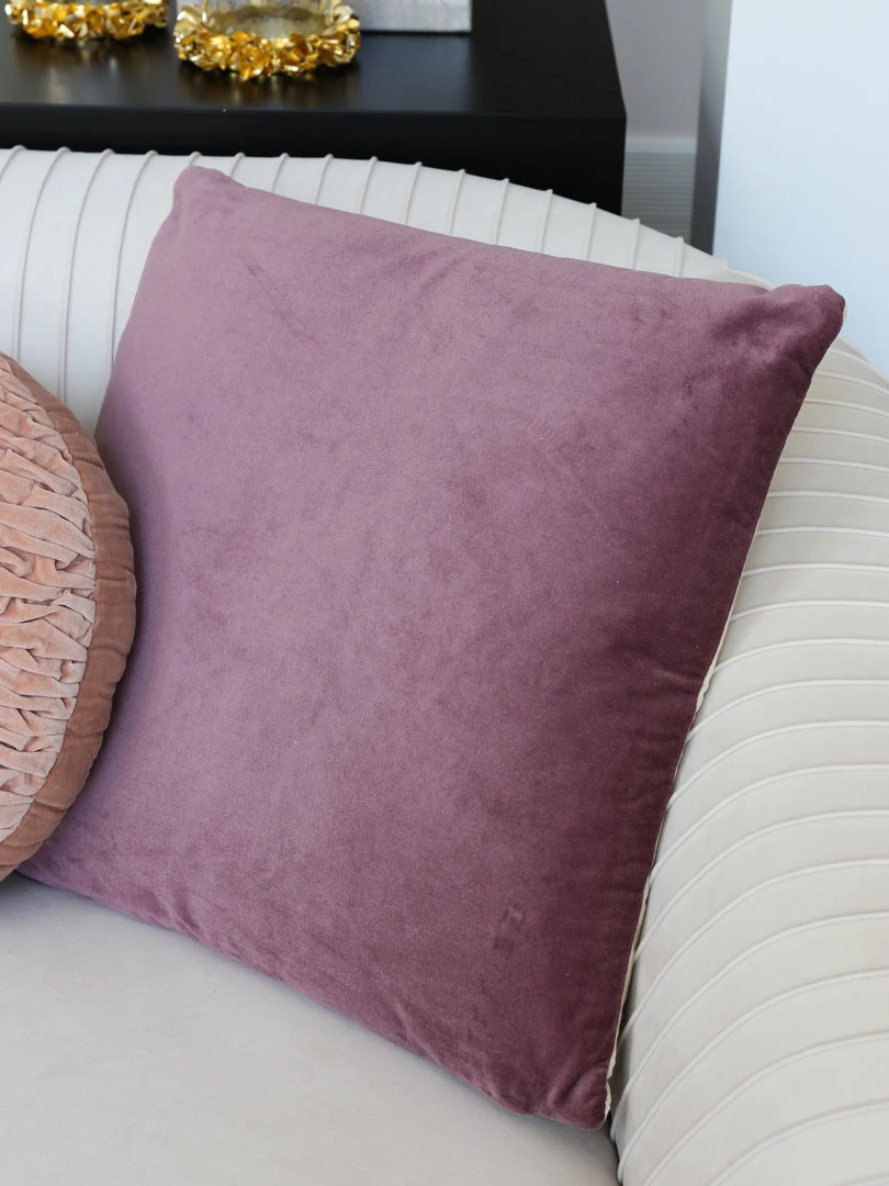 Inspire Me! Home Decor Mauve Velvet Pillow PILLOWS, RUGS, & THROWS 3 Inspire Me! Home Decor Mauve Velvet Pillow PILLOWS, RUGS, & THROWS