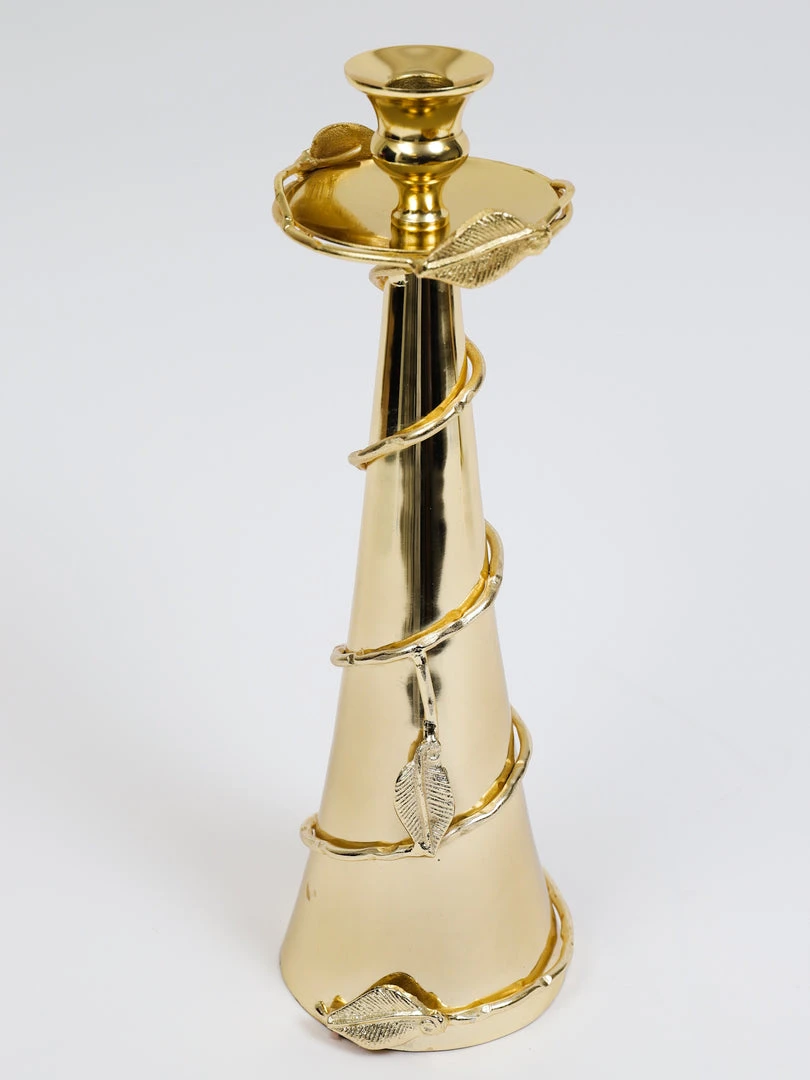 Inspire Me! Home Decor Gold Candle Holder Leaf Design (2 Sizes) 6 Inspire Me! Home Decor Gold Candle Holder Leaf Design (2 Sizes)