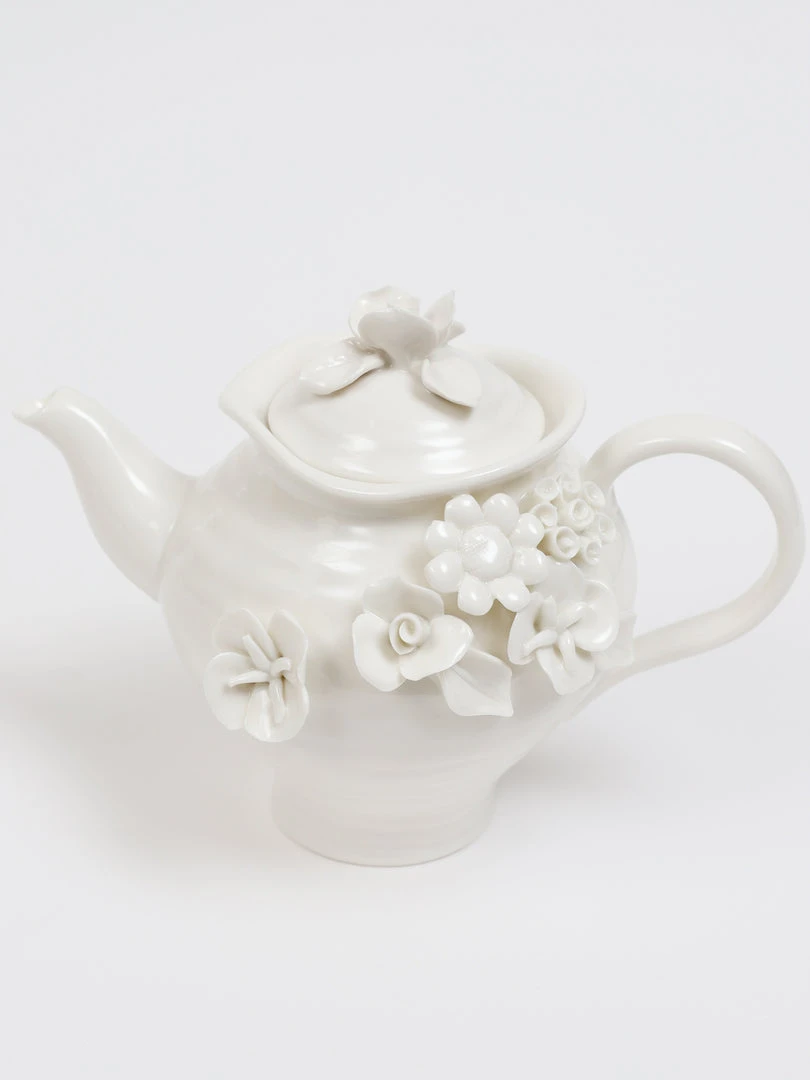 Inspire Me! Home Decor White Floral Tea Set (3 Items) Each Sold Individually KITCHEN 4 Inspire Me! Home Decor White Floral Tea Set (3 Items) Each Sold Individually KITCHEN