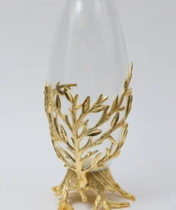 Inspire Me! Home Decor Gold Metal Branch And Glass Vase