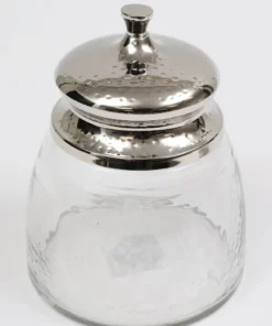 Inspire Me! Home Decor Silver Jar With Lid (2 Sizes)