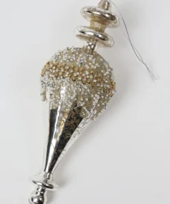 Inspire Me! Home Decor Gold Metallic Glass Finial Ornament (2 Colors) 9 Inspire Me! Home Decor Gold Metallic Glass Finial Ornament (2 Colors)