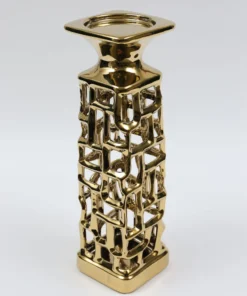 Inspire Me! Home Decor Gold Candle Holder With Dimensional Cut Out Design (2 Sizes) 14 Inspire Me! Home Decor Gold Candle Holder With Dimensional Cut Out Design (2 Sizes)