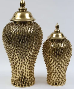 Inspire Me! Home Decor Gold Studded Ginger Jar (3 Sizes)