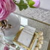 Inspire Me! Home Decor Square Marble Coasters With Gold Edge