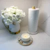 Inspire Me! Home Decor Paper Towel & Napkin Holders Marble And Brass Paper Towel Holder