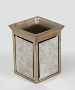 Inspire Me! Home Decor Antique Mirror Patterned Bath Collection (7 Items) Silver