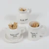 Inspire Me! Home Decor KITCHEN White Ceramic Toothpick Holder (3 Shapes) 1 Inspire Me! Home Decor KITCHEN White Ceramic Toothpick Holder (3 Shapes)